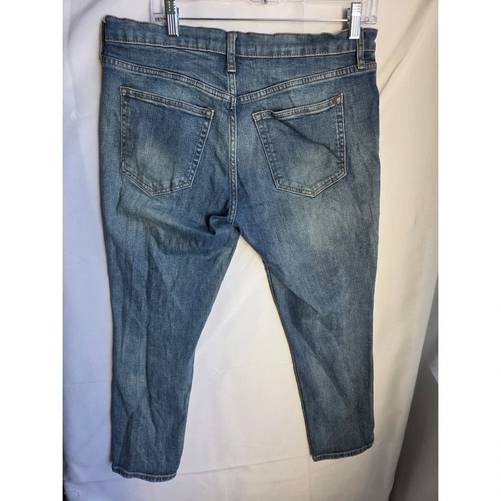 Gap  Best Girlfriend Jeans Womens Blue Medium Relaxed Mid Straight
